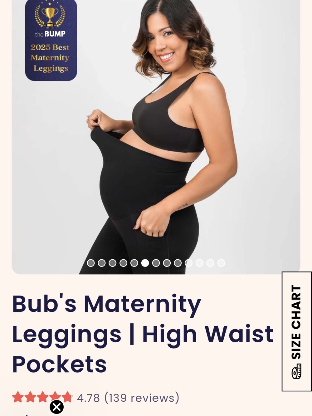 Maternity Leggings - High Waist Maternity Leggings in Black